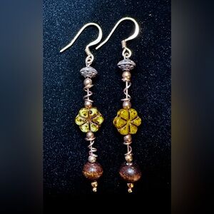 Elegant Floral Drop Earrings